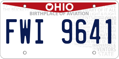 OH license plate FWI9641