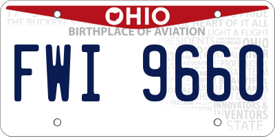OH license plate FWI9660