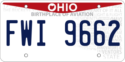 OH license plate FWI9662