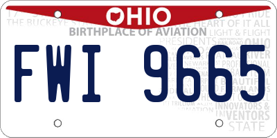 OH license plate FWI9665