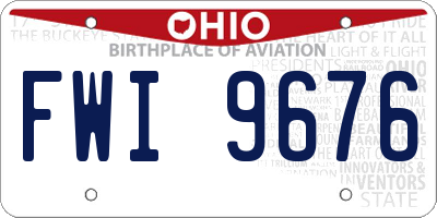 OH license plate FWI9676