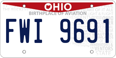 OH license plate FWI9691