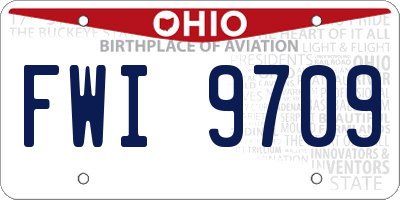 OH license plate FWI9709