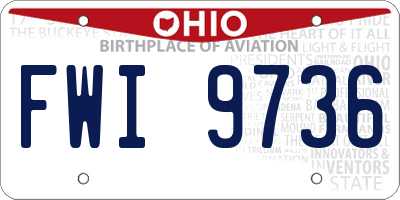 OH license plate FWI9736