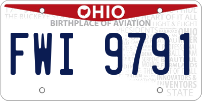 OH license plate FWI9791