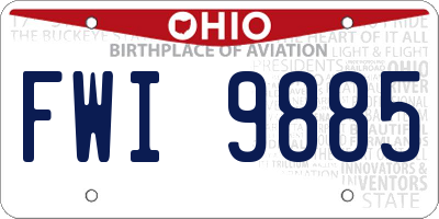 OH license plate FWI9885
