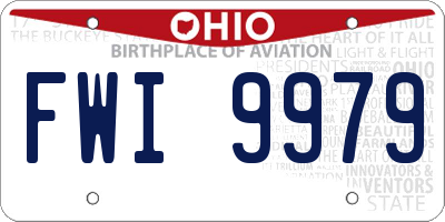 OH license plate FWI9979