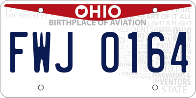 OH license plate FWJ0164