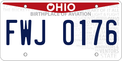 OH license plate FWJ0176