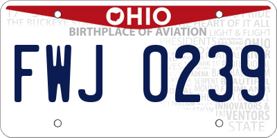 OH license plate FWJ0239