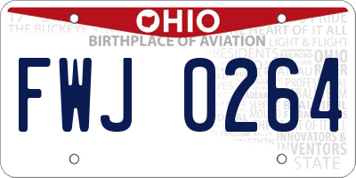 OH license plate FWJ0264