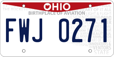 OH license plate FWJ0271
