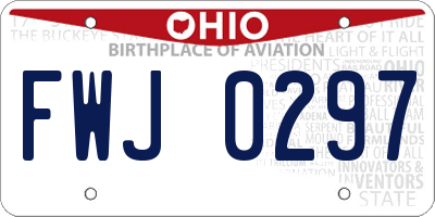 OH license plate FWJ0297