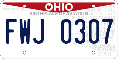 OH license plate FWJ0307