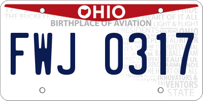 OH license plate FWJ0317
