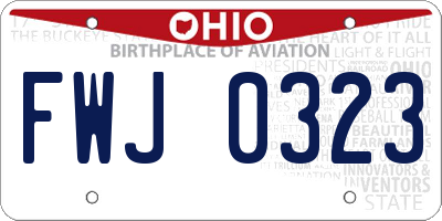 OH license plate FWJ0323
