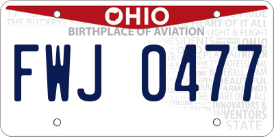 OH license plate FWJ0477