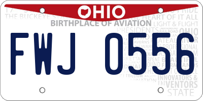 OH license plate FWJ0556