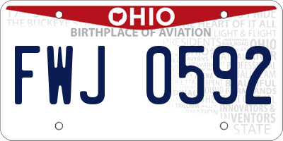 OH license plate FWJ0592
