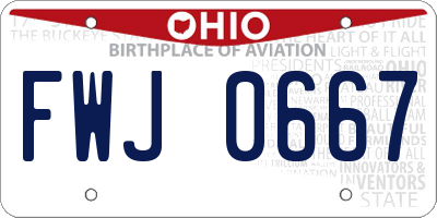 OH license plate FWJ0667