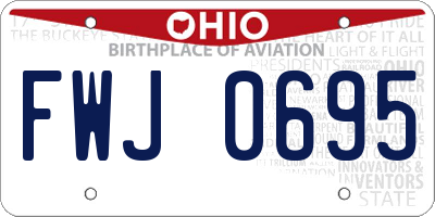 OH license plate FWJ0695
