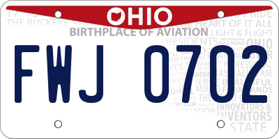 OH license plate FWJ0702