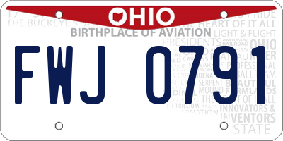 OH license plate FWJ0791