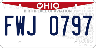 OH license plate FWJ0797