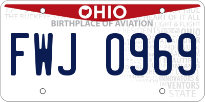 OH license plate FWJ0969