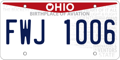 OH license plate FWJ1006