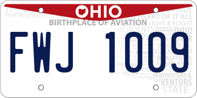 OH license plate FWJ1009