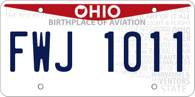 OH license plate FWJ1011