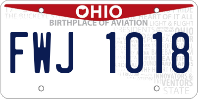 OH license plate FWJ1018