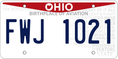 OH license plate FWJ1021