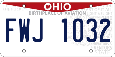 OH license plate FWJ1032