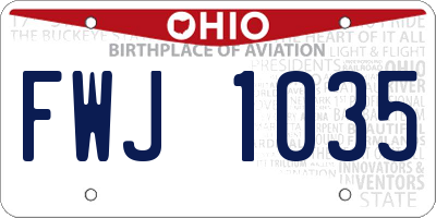 OH license plate FWJ1035