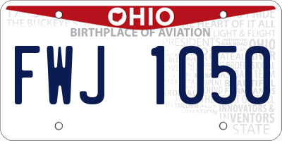 OH license plate FWJ1050