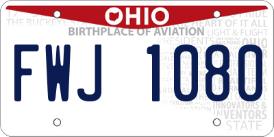 OH license plate FWJ1080