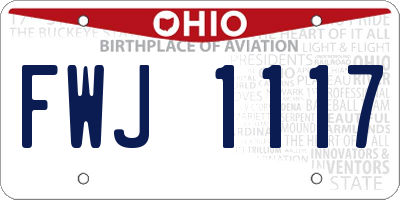 OH license plate FWJ1117
