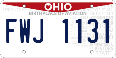 OH license plate FWJ1131