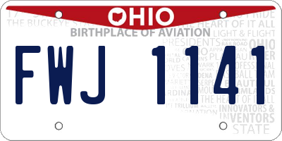 OH license plate FWJ1141