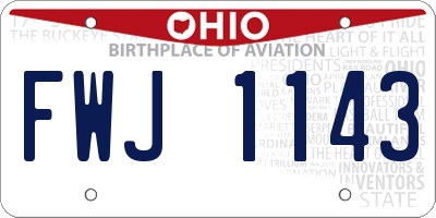 OH license plate FWJ1143
