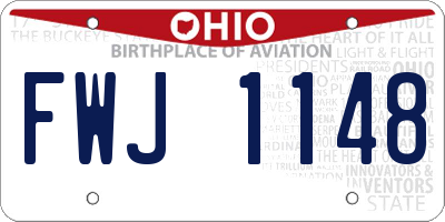 OH license plate FWJ1148