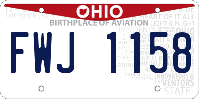 OH license plate FWJ1158