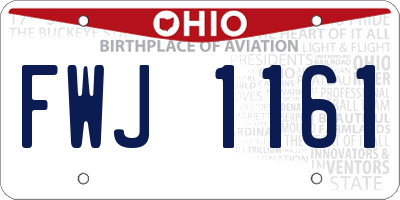 OH license plate FWJ1161