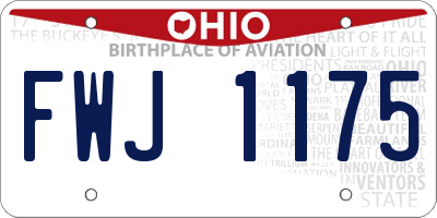 OH license plate FWJ1175