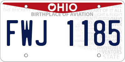 OH license plate FWJ1185