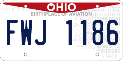 OH license plate FWJ1186
