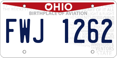OH license plate FWJ1262