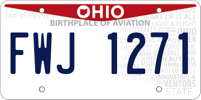 OH license plate FWJ1271